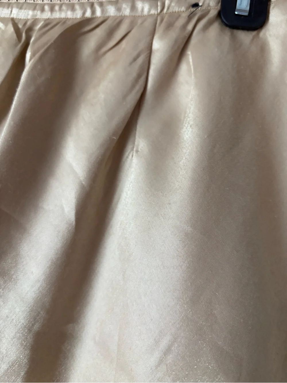 Venezia Long Golden-Beige Elastic-Waist Maxi Skirt